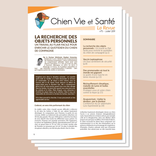 Revue n°05 - Travail au flair, Vaccin Leptospirose, promenade, tique, acupunture