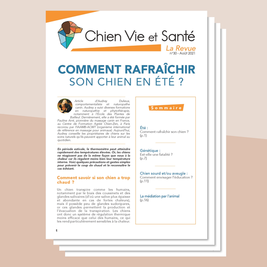 Revue n°30 - Eté, génétique, chien sourd ou aveugle, médiation par l'animal