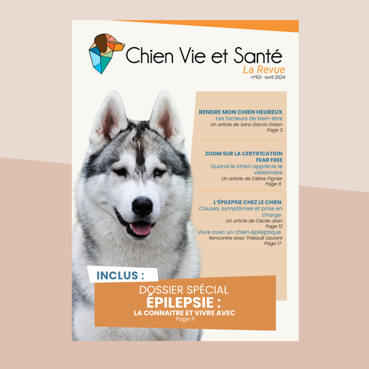 Revue n°62 – Épilepsie canine, Certification Fear Free, Bien-être du chien